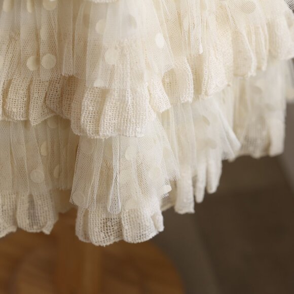 Girl's Linen Silk and Lace Couture Dress Boutique 18 Months Like New Perfect - Picture 8 of 9